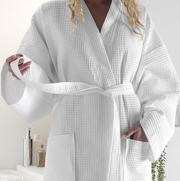 Elegant Waffle Bathrobe